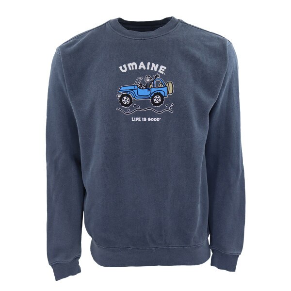 UMaine Life Is Good Jeep Crewneck